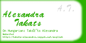 alexandra takats business card